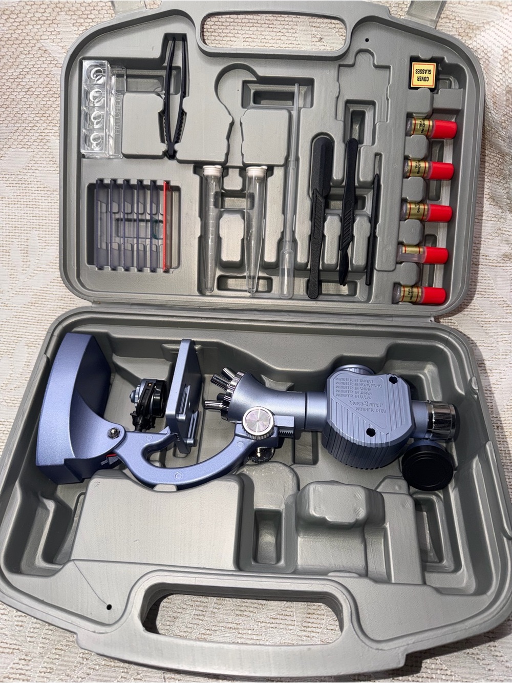Microscope Kit with Accessories and case science homeschool